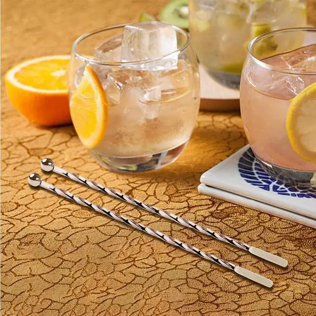 Alt view image 5 of 7 - 10PCS Stainless Steel Stirrers 7.5 Inch Stir Sticks with Small Rectangular Paddles for Stirring Epoxy Coffee Beverages Swizzle Stick (Silver)