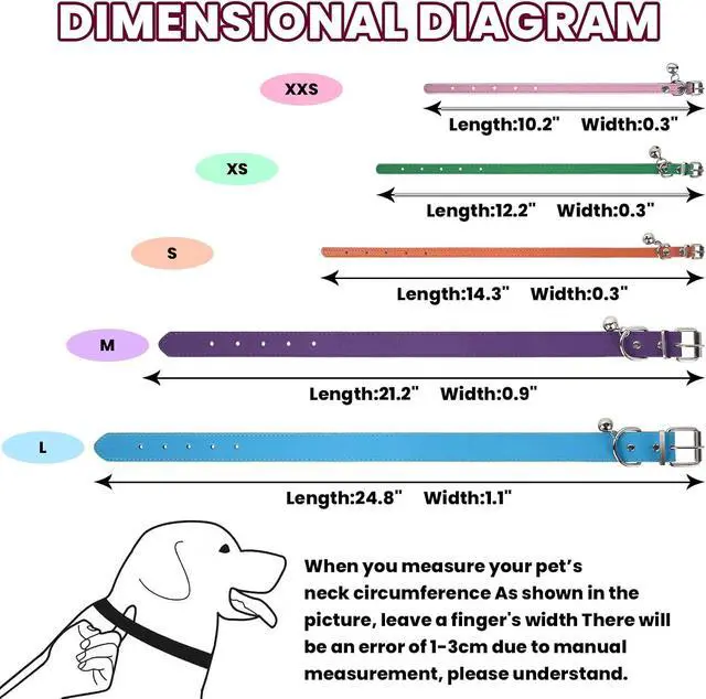Alt view image 2 of 7 - S Dog Collar for Small Dogs Adjustable Dog Collars Cat Collar for Small Medium Large Dogs 3/8 inch Width (Orange, S)