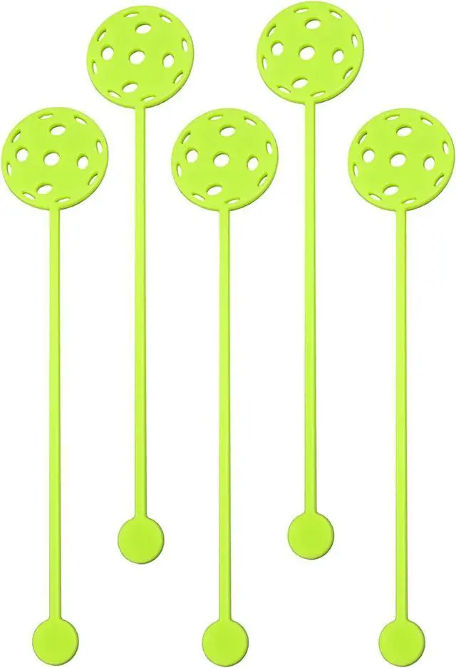 Main image of Tennis & Pickleball Stirrer Sticks 5-Pack Sports Drink Stirrers for Cocktails & Coffee Reusable Party Barware for Tennis or Pickleball Lovers (Pickleball)