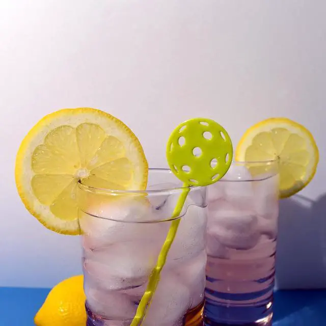 Alt view image 4 of 5 - Tennis & Pickleball Stirrer Sticks 5-Pack Sports Drink Stirrers for Cocktails & Coffee Reusable Party Barware for Tennis or Pickleball Lovers (Pickleball)