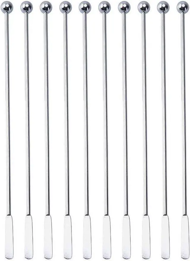 Main image of 20 pcs Stainless Steel Coffee Beverage Stir Sticks Cocktail Stirrers Drink Swizzle Stick 7.4" Swizzle Stick Picks Tools