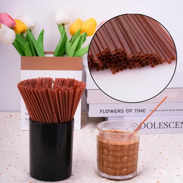 Alt view image 3 of 6 - 250 Pcs Brown Coffee Stirrers Coffee Stir Sticks, Cocktail Straws for Coffee Bar, Home, Kitchen & Party Supplies