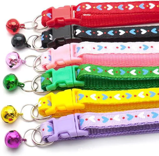 Alt view image 3 of 6 - XXS Dog Collar with Bell, 2 Pack XS Cat Collars Girl Cute Soft Adjustable Buckle for XSmall Extra Small Tiny Little Puppies Dogs Pet Female Kitten Yorkie Chihuahua Purple and Pink