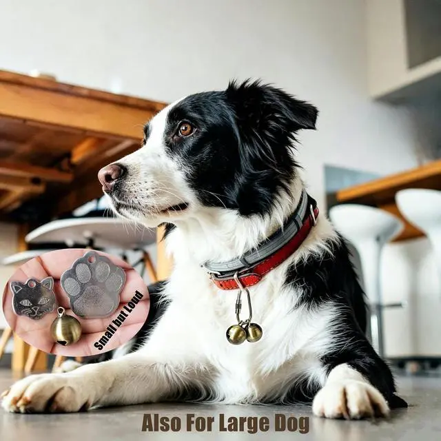 Alt view image 5 of 5 - Puppy/Cat Bells for Pet Tracking, 4 Loud Cat and Small Dog Bells for Collar