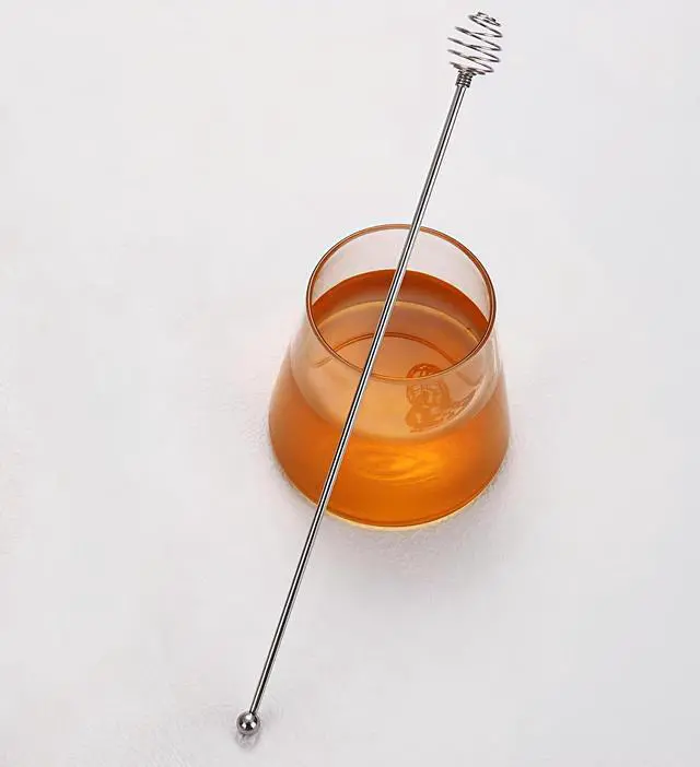 Alt view image 7 of 7 - 4-Pack Coffee Stir Sticks, Stainless Steel Honey Swirl Coffee Stirrers Reusable Drink Mixers for Hot & Cold Beverages, Cocktails, Whiskey, Juice (9.4", Silver)