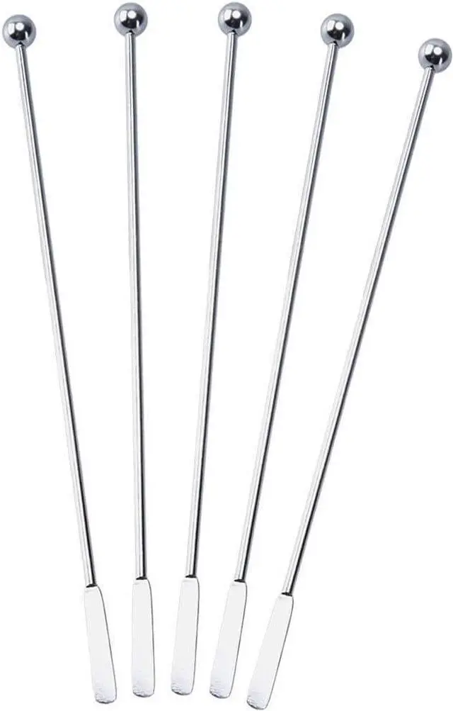 Main image of 20 pcs Stainless Steel Coffee Beverage Stir Sticks Cocktail Stirrers Drink Swizzle Stick 7.4" Swizzle Stick Picks Tools
