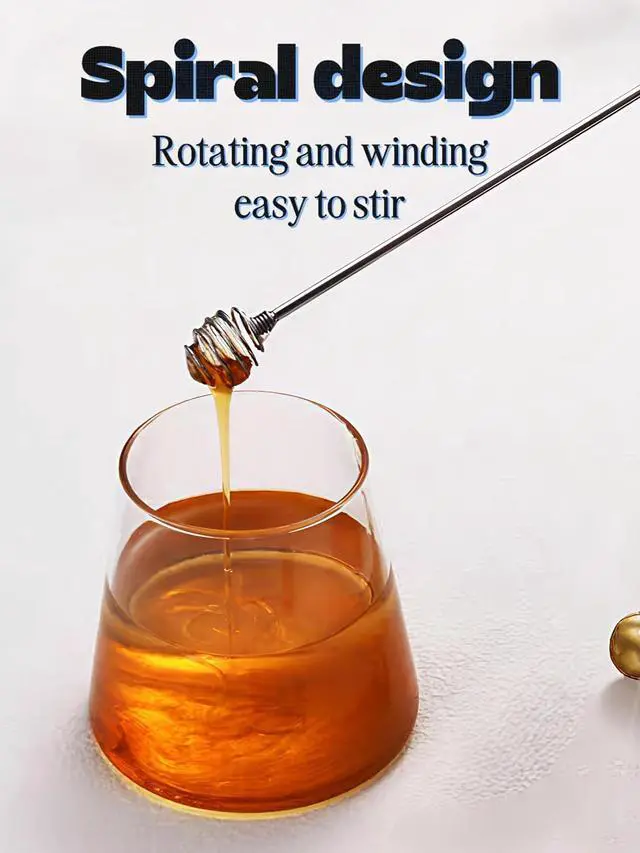 Alt view image 6 of 7 - 4-Pack Coffee Stir Sticks, Stainless Steel Honey Swirl Coffee Stirrers Reusable Drink Mixers for Hot & Cold Beverages, Cocktails, Whiskey, Juice (9.4", Silver)