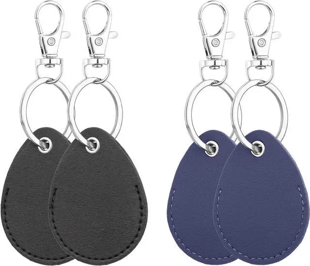 Main image of Psyqtsuary Leather Key Fob Holder, 4 Pcs PU Leather Keychain Key Holder for Keychain General Keys Fob, for Keys ID Keys Cards