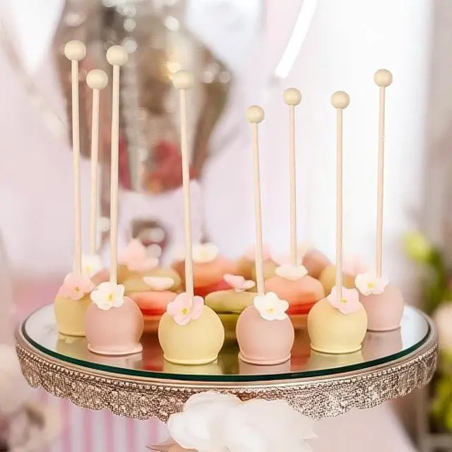 Alt view image 3 of 6 - 50 Pack Wooden Rock Candy Sticks with Ball Tips- 6 Inch Natural Wood Cake Pop & Drink Stirrer Sticks, Wood Swizzles Sticks for Chocolate Dipping & Coffee(15cm, Round Ball Head, Bulk)