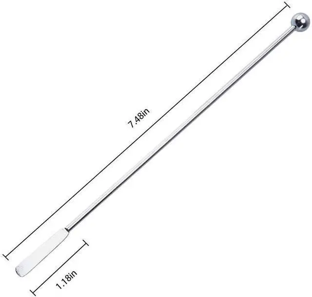 Alt view image 2 of 7 - 20 pcs Stainless Steel Coffee Beverage Stir Sticks Cocktail Stirrers Drink Swizzle Stick 7.4" Swizzle Stick Picks Tools