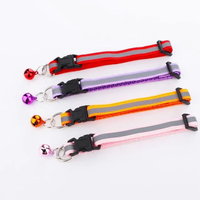 Alt view image 4 of 4 - 4 Pack Rabbit Adjustable Collars with Bell, Guinea Pig Dragon Luminous Collar, Small Animal Exercise and Interaction Accessories