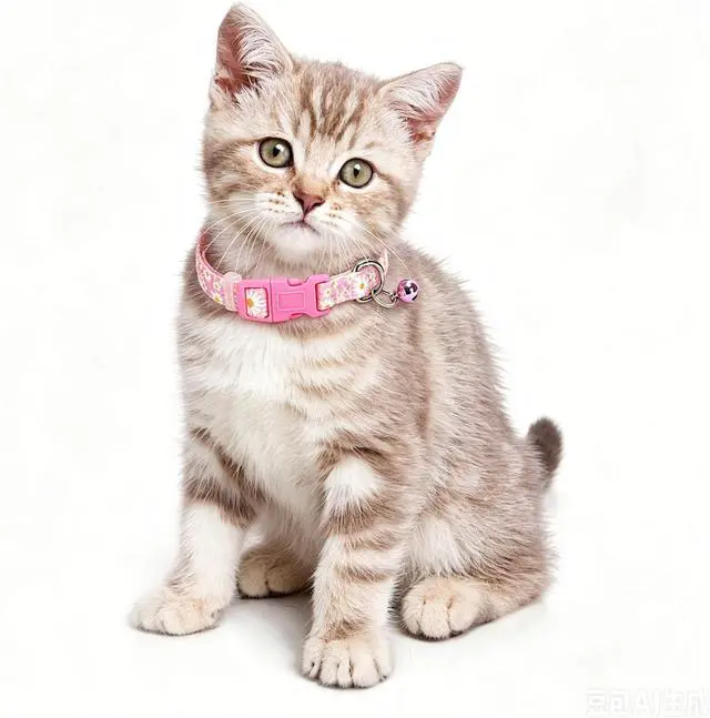 Alt view image 2 of 7 - Pink Daisy Dog Collar with Bell,XS XXS Kitten Collars Girls Boy with Buckle | Adjustable,Quick Release,Small Breeds Tiny Cat&Puppy Collar Chihuahuas Yorkies Teddy Pets,Soft Nylon,Girl Boy,Cute Pattern