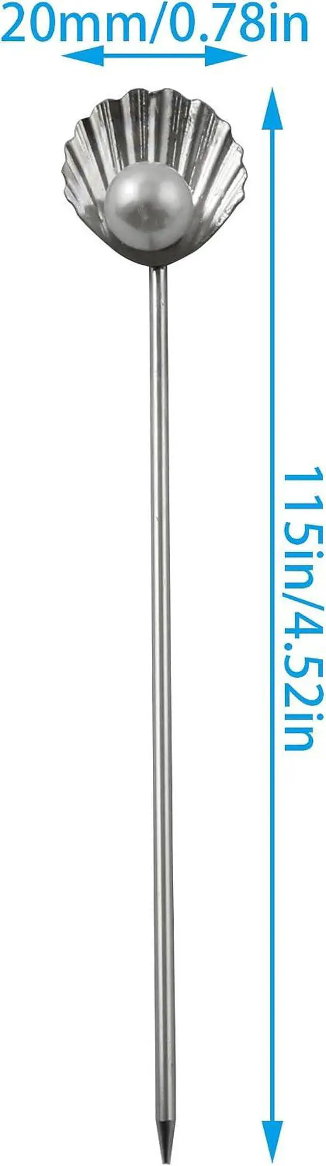 Alt view image 5 of 7 - XGNG 5PCS Stainless Steel Pearl Shell Skewers Drink Stirrers Cocktail Mixing Sticks Creative Skewers for Fruit Desserts Cakes Luxury Style Afternoon Tea Tableware Decorations