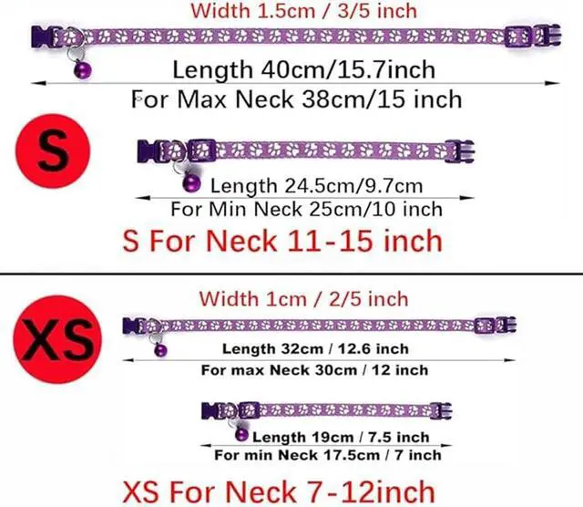 Alt view image 3 of 7 - Blue Puppy Collar with Bell, 2-Pack Extra Small Dog Collar with Bells Reflective Kitten Cat Collars Adjustable Buckle for Tiny Little XS XSmall Breed Pets Boys Girls Male Female Chihuahua, X-Small
