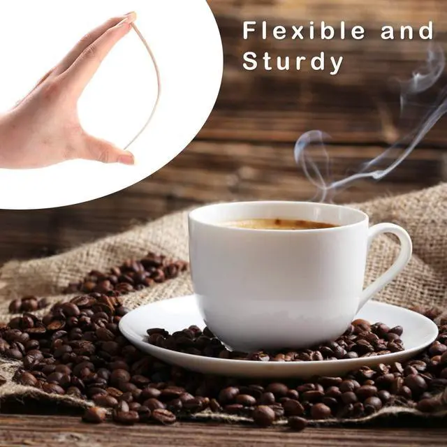 Alt view image 6 of 6 - Wooden Coffee Stirrers 5.5" Coffee Stir Sticks 500 Pcs, Natural Birch Round End Thick Birch Wood Eco-Friendly Suitable for Coffee, Cocktail and Hot Drinks