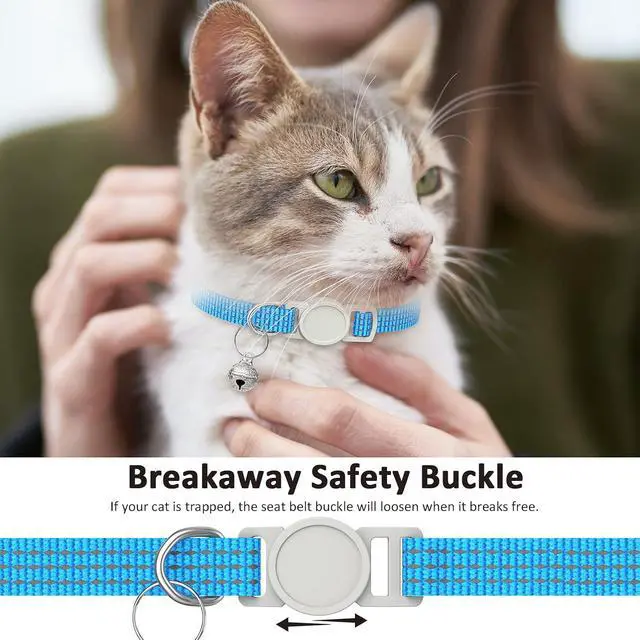 Alt view image 4 of 7 - 5 Pack Reflective-Breakaway Cat Collars with Bells,Adjustable Small Cat Collar,Ideal for Girl Cats Male Cats Kittens Puppies,Pet Supplies Stuff Accessories 7.9" - 13" (5 Bright Colors)