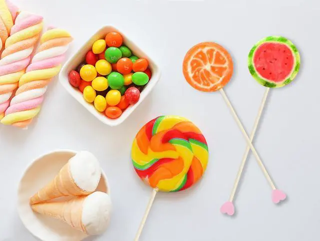 Alt view image 3 of 7 - Rock Candy Sticks with Heart Penta Angel 50Pcs 6Inch Wooden Cake Pop Treat Sucker Swizzle Stirrer Sticks for Christmas Birthday Party Chocolate Cake Topper Decoration (Pink, 15cm)