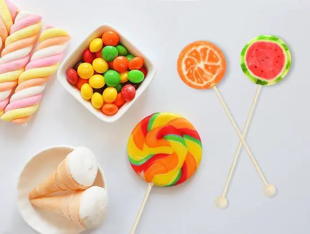 Alt view image 3 of 7 - Rock Candy Sticks with Ball Penta Angel 50Pcs 6Inch Wooden Cake Pop Treat Sucker Swizzle Stirrer Sticks for Christmas Birthday Party Chocolate Cake Topper Decoration (Natural Wood, 15cm)