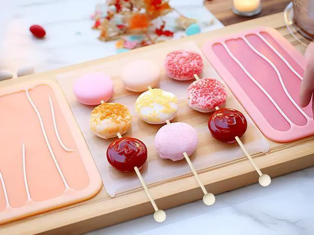 Alt view image 4 of 7 - Rock Candy Sticks with Ball Penta Angel 50Pcs 6Inch Wooden Cake Pop Treat Sucker Swizzle Stirrer Sticks for Christmas Birthday Party Chocolate Cake Topper Decoration (Natural Wood, 15cm)