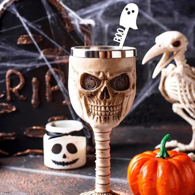 Alt view image 4 of 7 - JarThenaAMCS 40 Pcs Halloween Swizzle Sticks Boo White Ghost Drink Stirrers Cocktail Stir Sticks Coffee Plastic Stirrers Reusable for Bar Home Party Supplies, 5.9 In