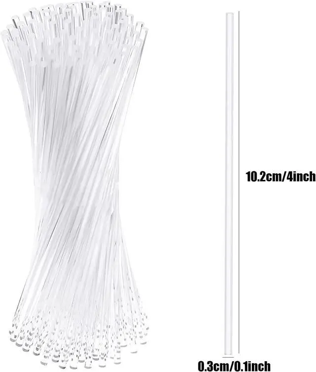 Alt view image 2 of 6 - Swizzle Sticks, 100 Pcs Clear Acrylic Stir Sticks, 4 Inch Cocktail Swizzle Stirrer Sticks, Transparent Round Acrylic Dowel Rods for Coffee Beverage Stirrers