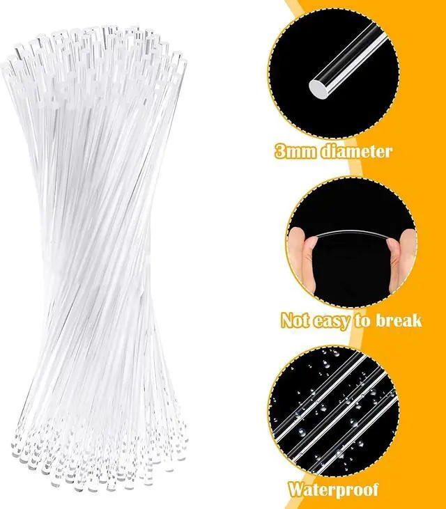 Alt view image 3 of 6 - Swizzle Sticks, 100 Pcs Clear Acrylic Stir Sticks, 4 Inch Cocktail Swizzle Stirrer Sticks, Transparent Round Acrylic Dowel Rods for Coffee Beverage Stirrers