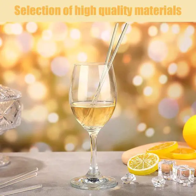 Alt view image 5 of 6 - Swizzle Sticks, 100 Pcs Clear Acrylic Stir Sticks, 4 Inch Cocktail Swizzle Stirrer Sticks, Transparent Round Acrylic Dowel Rods for Coffee Beverage Stirrers
