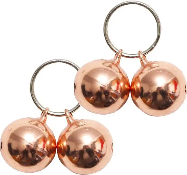 Main image of SJANE 4 Pack Cat & Dog Copper Bells - Pet Tracker Training | Pet Collar Accessories | Save Birds & Wildlife(Small)