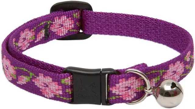 Main image of LupinePet Originals 1/2" Rose Garden Cat Safety Collar with Bell, 8-12"