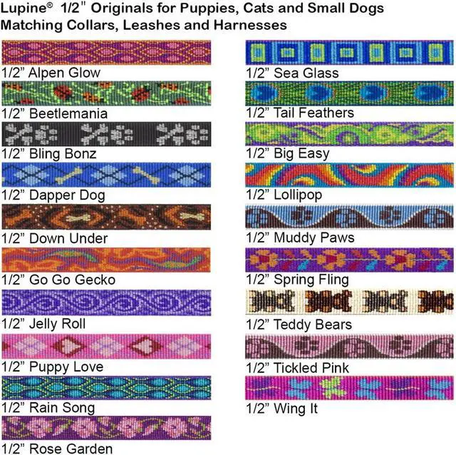 Alt view image 2 of 2 - LupinePet Originals 1/2" Rose Garden Cat Safety Collar with Bell, 8-12"