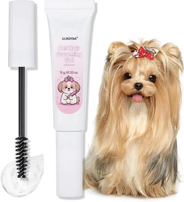 Main image of Dog Facial Hair Styling Gel Gentle Grooming for Eyes & Nose Flyaways, No Alcohol Formula for Small Long-Haired Dogs & Cats, for Daily Use & Styling, 0.53 oz