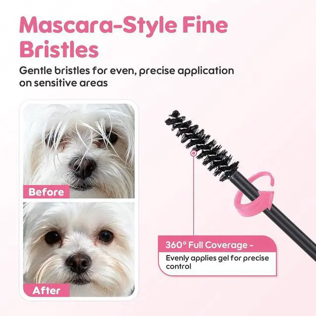 Alt view image 3 of 7 - Dog Facial Hair Styling Gel Gentle Grooming for Eyes & Nose Flyaways, No Alcohol Formula for Small Long-Haired Dogs & Cats, for Daily Use & Styling, 0.53 oz