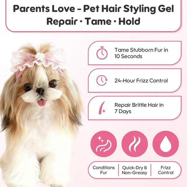 Alt view image 7 of 7 - Dog Facial Hair Styling Gel Gentle Grooming for Eyes & Nose Flyaways, No Alcohol Formula for Small Long-Haired Dogs & Cats, for Daily Use & Styling, 0.53 oz