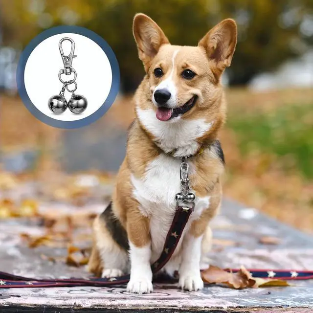 Alt view image 7 of 7 - salbsever 2 Pcs Bells for Dog Collars Mini Dog Collar Bell Pet Pendant Accessories Training Collars Charm Dogs Training Bell Collar for Dogs and Cats