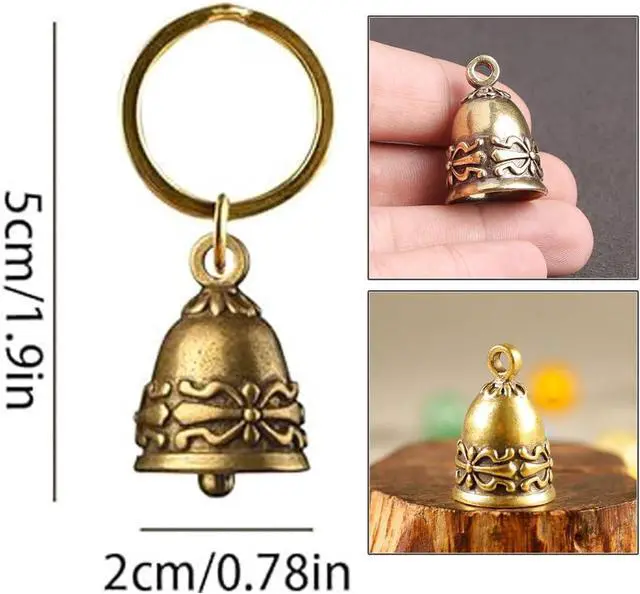 Alt view image 2 of 7 - 4 PCS Copper Collar Bells for Small Pets - Retro Craft Bells, 0.7 Inch, Not Bulk, DIY, Anti-Lost ID Tags