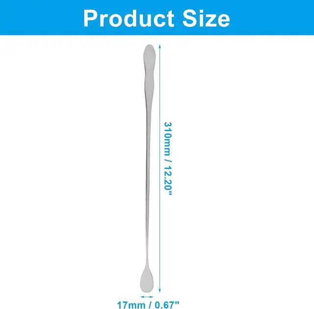 Alt view image 3 of 5 - Stainless Steel Stirring Spoons, 8 Piece, 12 Inch | Reusable, Long Handle Coffee Stirrers, Bar Spoons for Cocktails, Iced Tea and Hot Drinks