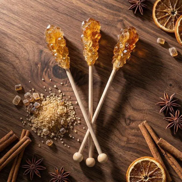 Alt view image 6 of 7 - 100PCS 6inch Wooden Rock Candy Sticks with Ball, Natural Wood Swizzle Sticks Wood Cake Pop Stick Drink Stirrer Stick for Hard Rock Candy Chocolate Dipping and Coffee