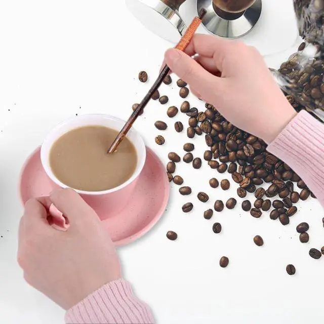 Alt view image 6 of 7 - Ouliget Wooden Coffee Beverage Stirrers,Branch Shaped Honey Dipper Sticks,Reusable Swizzle Stir Stick for Coffee Milk Juice Honey Chocolate for Home and Parties,4 Pieces