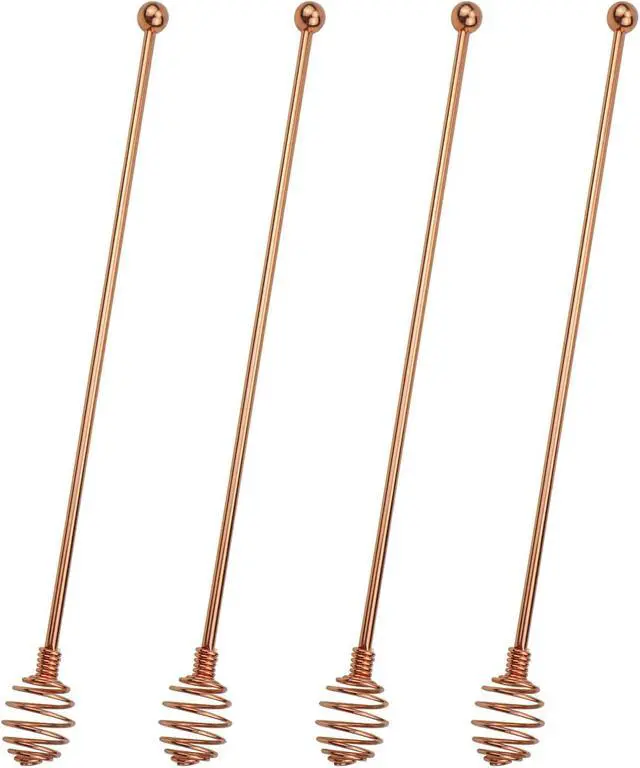Main image of BURLIHOME Coffee Stir Sticks,7.48" Dual-ended Mixing Spoons,Rose,4-Pack | 304 Stainless Steel,Honey Dipper Stick,Bar Accessorise Tools,Home Bar Essential,Stirrer & Muddler 2 in 1,Hot Chocolate/Juice