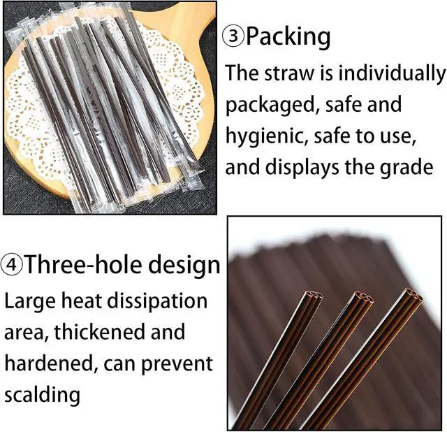 Alt view image 3 of 7 - KBG Coffee Stir Sticks 200 PCS, 6.7 Inch Three Hole Disposable Plastic Sip Stir Sticks, Individually Wrapped Cocktail Stirrers