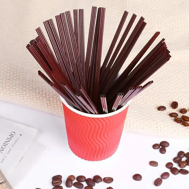 Alt view image 7 of 7 - KBG Coffee Stir Sticks 200 PCS, 6.7 Inch Three Hole Disposable Plastic Sip Stir Sticks, Individually Wrapped Cocktail Stirrers