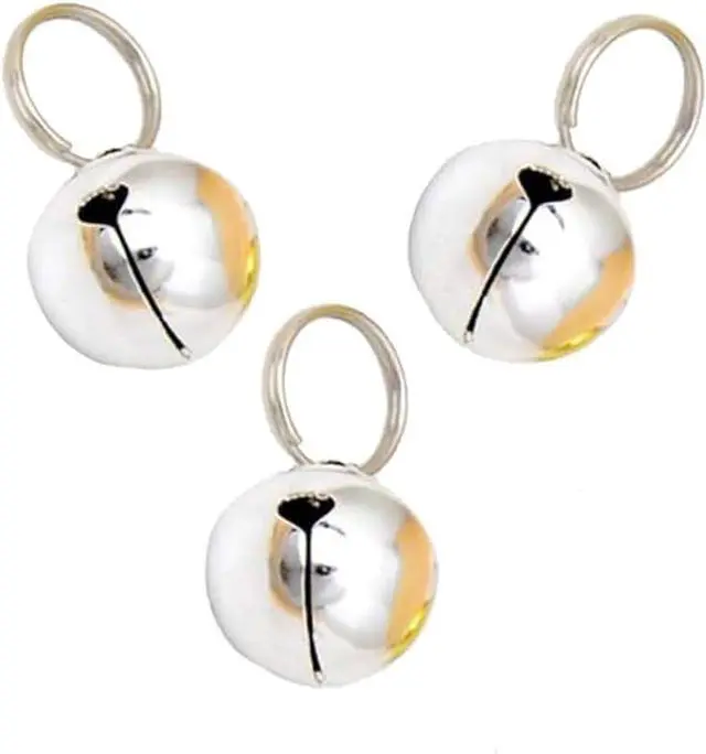 Main image of GCA Pet Dogs and Cats Collar Bells,Pet Collar Accessories,1/2-Inch, Silver3 Sets