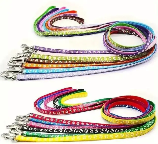 Alt view image 6 of 7 - Puppy Dog Collar with Bell Leash Set, Cat Kitten Collars, Mint Green XXS,XS | Paw Print Reflective Dog Collar Leash Set with Bell, Basic Nylon Boy Girls Pet Collar Adjustable For XXS XS S Tiny Puppies