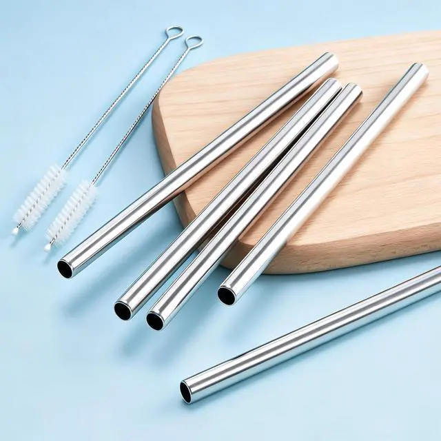 Alt view image 5 of 6 - Stainless Steel Straws for Stanley IceFlow 40 oz Flip Straw Tumblers, Metal Replacement Straws for Ice Flow 40oz CupsOnly Fit 40oz Tumbler, Not Fit 40 oz Jug