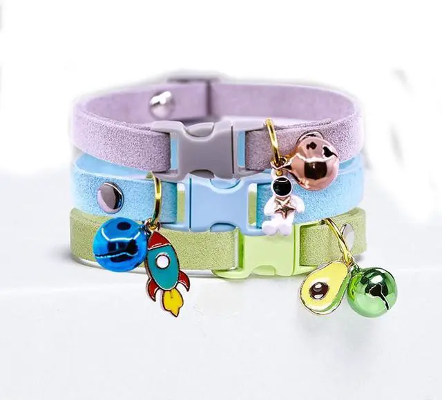 Alt view image 5 of 5 - Pink Puppy Collar with Bells, Xs Dog Collar Girls, Cute Cat Collar with Bells for XXS Xs Small Tiny Female Dogs Pet Kitten Animal, XXSmall