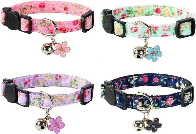 Alt view image 2 of 5 - Yizepet Cat Collars with Bells, Breakaway Kitten Collar, Cute Kitty Collar, Pet Supplies Accessories