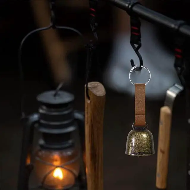 Alt view image 3 of 7 - 4 PCS Loud Bear Bells with Leather Button Strap Dog Collar Bell Pet Bells Tracker Noise Maker Anti-theft Bell Strap and Pet Anti- Lost Silver Pendant ID Tags for Pet Pendant Accessories Decorative