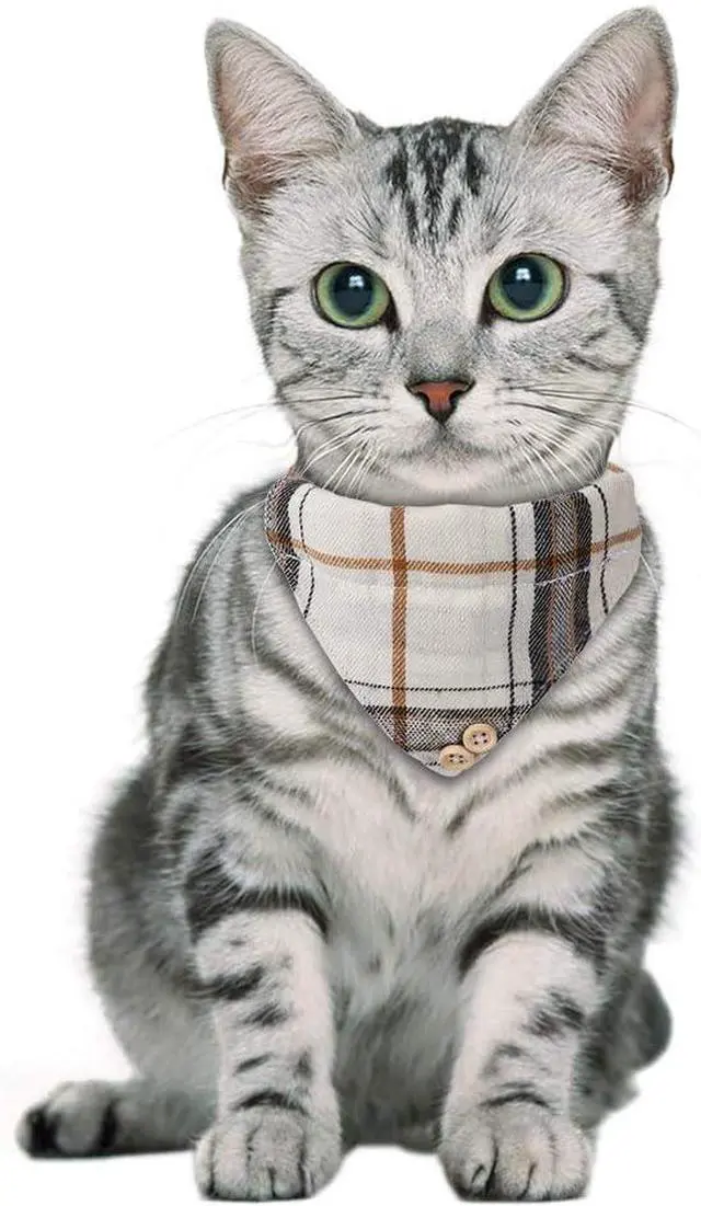 Alt view image 6 of 6 - Faleela Breakaway Cat Collar with Bells - 2 Pack Cat Collar with Bells, Cat Collars with Bandana, Accessories for Pet Collars, Adjustable for Cats and Small Dogs