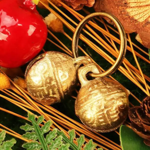 Alt view image 2 of 7 - kcrygogo Bells for Cat Collars - 2 Pack Copper Bells for Little Dogs & Cats Noise Maker Anti-Theft Bell Come with Silver Pet Anti-Lost ID Pendant Tags (2Set)