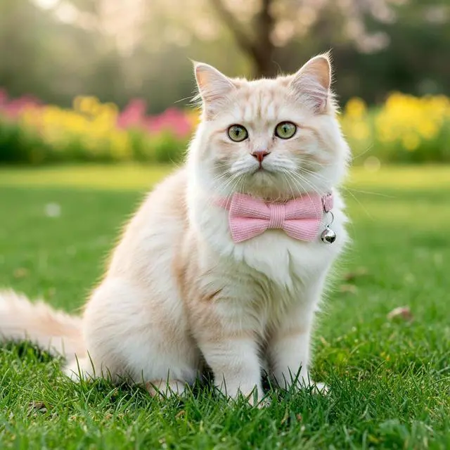 Alt view image 5 of 7 - Pink Cat Collar with Bow, Adjustable Breakaway Cat Collars for Girl Cats, Pink Kitten Collar with Bell, Cute Bow Kitten Collars Girl